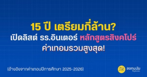 เปิดลิสต์ รร.อินเตอร์ หลักสูตรสิงคโปร์ ค่าเทอมรวมสูงสุด! ปี 2025-2026